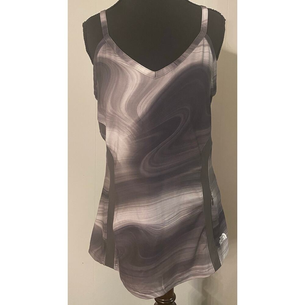The North Face Rio Tank Top Granite Athletic Built-In Bra Large Pocket UPF 50 - Picture 1 of 13